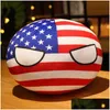 Fyllda plyschdjur roliga 10 cm Polandball country mini boll leksak p pendell docka countryball ussr usa france ryssland Storbritannien japan Tyskland i otvqn