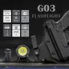 グロック用のライトピストル武器ライト17 19ガンライト210LM LEDセルフディフェンス戦術懐中電灯ピカティニーレールエアソフトアクセサリー