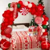 Party Decoration 112pcs Christmas Balloon Garland Arch Kit Home Xmas Candy Cane Present Box Foil Balloons Red Confetti Globos