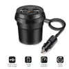 New Cigarette Lighter Cup Type Dual USB3.1A Fast Charging Car Charger with Display Screen