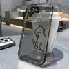 Cell Phone Cases Cartoon Animal Cute Cat Phone Case For iPhone 11 Case iPhone 13 15 Pro Max 12 14 Pro XS XR X 7 8 SE Silicone Soft Clear Cover d240424