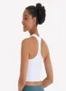 Solid Womens Fitness Crop Topps ärmlös skjorta Kvinnor Slim Breattable Gym Tank Top Women Workout Shirts Compression Sport Wear2724658