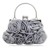 Kvällspåsar Handväska Kvinnor Tote Bag Rose Flower Mönster Koppling Party Bridal For Women Bolsa Feminina Bolso Mujer