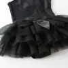 Swimwear Baby Girl Swan Black Swan Maillot de bain pour filles Lace Lace Sequins Princesse Chaisse de baignade enfants