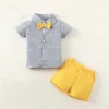 Conjunta 2pc Twins Roupas de bebê causal verão meninas roupas de menino tshirt +shorts para roupas infantis Conjunto de roupas 3 meses 6 anos