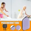 Sacs extérieurs Pickle Ball Racquet Sac Cover portant la conception de fermeture à glissière Pick Pickpack For Women Tennis Racket