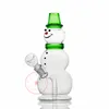 Latest Colorful Snowman Style Bong Pipes Kit Bubbler Hookah Waterpipe Oil Rigs Filter Bowl Portable Easy Clean Dry Herb Tobacco Cigarette Holder Smoking