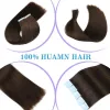 Weft Straight Tape in Human Hair Extensions Color #2 Dark Brown 1626 Inches 20 40 60 Pcs/Pack 100% Remy Human Hair For Women