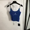 Letter Printing Sports Camisole Womens Designer Simple Halter Topps Camisole Vintage Printing Sexy Crop Tops