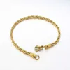 Beaded Stainless Steel Rope Chain Bracelet Women Bangle Gold Color Minimalist 3mm 4mm Hand Accessories Trend Hippie Jewelry Female C048 240423