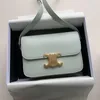 أكياس مصممة العلامة التجارية من الدرجة العلوية Cellin New Tofu Bag Box Leather أصلي طبقة عقال مربعة صغيرة.