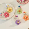 Acessórios para o cabelo Novos filhos Casas fofas coroas de flores de pérola elástica bandas de cabelo garotas adoráveis swing scrunchies faixas de borracha acessórios de cabelo infantil