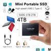 Hårddiskar Portable SSD Type-C USB 3.1 4TB 6TB 16TB 30TB Drive 2TB Extern M.2 för Laptop Desktop Flash Memory Disk 221105 Drop Deli Otoec