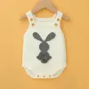 One piezas Baby Bodysuit Knit sin mangas niña recién nacida