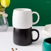 Tasses Produits à la maison créative en céramique Buiner Bureau Coffee Under Glaze Milk Cup Couple Tug