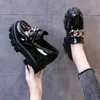 Sandaler Mary Janes Platform Chain Women Shoes 2022 Spring Summer Wedges Goth Party Sandaler Dress Designer Pumpar High Heels Women Shoesl2404