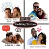 Tattoos WP Custom Wedding Temporary Tattoo Sticker Just Send A Photo And We Custom Made The Designs You Want, Easy Couple Tattoo Make