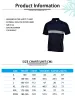 Polos Navy Wysoka widoczność koszula odblaskowa Work Polo Shirt Bezpieczeństwo Tshirt Mężczyźni z odbłyśnikiem rozmiar S3XL