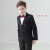 Blazers Kids Blue Blue Wedding Suit for Boys Birthday Photography Dress Child Red Blazer School Performe Party Clothing Zestaw odzieży