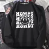 Polos Howdy Yall Pullover Sweat-shirt Cowboy Cowgirl Southern Western Sweat à capuche Country Style Harajuku Aesthetic Graphic Sweethirt