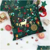 Décorations de Noël Green Stam Christmas Decoration Cotton Oreadday