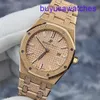 AP Kalenderpolhorloge Royal Oak Series 67653or Hammer Gold Craft Gemakkelijk bekend als Frost Gold Meer briljante kwarts Womens Watch Nauwkeurige timing