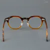 Lunettes de soleil Frames Vintage Handmade Pure Acétate Lunettes Retro Round Men Femmes Femmes Eyeglasse Myopie Lecture de lunettes