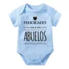 Jednoczęściowe vais a abuelos bawełna noworodka body Bodysuits Cute Summer Baby Rompers Body Baby Boys Ubrania ubrania ciążowe