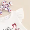 Vêtements ensembles nés bébé fille de baseball Tenue de baseball Petite sœur Biggest Fan Raiper Flare Pants Set Infant Summer Clothes