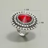 Wedding Rings Unique Boho Crystal Stone Ring Big Round For Women Vintage Female Party Jewelry Birthday Gift 2024 Fashion