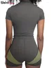 Damskie dresy dla kobiet dziwne puss sportowy 2 -częściowy zestaw 2 -częściowy drożdżowy zip patchwork krótkie