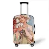 Accessories Oil Painting By Alphonse Maria Mucha Travel Luggage Cover Accessories Elastic Suitcase Cover Trolley Case Protective Covers