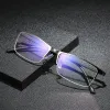 Ramar Swokence Myopia Glasögon 0,5 till 10 kvinnor Män Half Frame Anti Blue Light Photochromic Recept SPELALES NÄRSIGHT F040