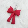 Keychains Elegant Rose Bow Keychain grand bowknot keyring simple clés de clés de téléphone Lanyard sac sac à dos pendentif