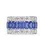 Bague de diamant pain S925 Matériaux argentés luxe ringail de mode glacé complet bijoux entièrement diamant bric zirconia3921829