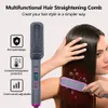 Curler comb 3 in 1 Hair Straightener Brush Heating Comb Electric Straightening and Curly Iron 240418