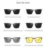 Accessoires les plus récentes lunettes de soleil polarisées carrées carrées hommes femmes verres de soleil conception de lunettes classiques voyager des lunettes de soleil cyclistes de pêche à la pêche