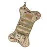 Täcker jul taktisk molle strumpa militär hängande socka multifunktion hund boneshape lagringsmagasin påse