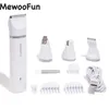 Mewoofun 4 i 1 Pet Electric Hair Trimmer med 4 blad Grooming Clipper Nail Grinder Professional Laddar frisyr för hundar katt 240424