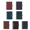 Notepad Leather Loose Leaf 6 Ring Binder Cover Notebook Lined Page Writing Journal Diary Business Office Stationery