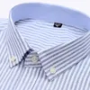 6xl 7xl 2024 Summer Mens Shirt Spaid à manches courtes Stripes à plaid 100 coton Oxford Slim Business Casual Taille 240419