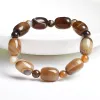 Strands Natural Stone Beads Green Agates Charm Bracelets For Women Fashion Drum Barrel Shape Carnelian Bangles Female Summer Wristband