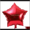 Veranstaltung Festliches Zuhause Andere Vorräte Garden10pcs/Los 10 Zoll Fünf-Punkte-Sternfolienballon Babyparty Hochzeits Kindergeburtstagsfeier Dekor Dekor