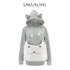 Sweatshirts Pet Hoodies Sweatshirt Cat Doghouder Grote zak losse kleding Pocketdrager voor puppykitten