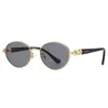 История ретро -металлические овальные солнцезащитные очки для женщин мужчины 2024 Роскошный дизайнер бренд модный панк круглый солнце