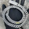 Pass Diamond Tester 925 zilveren ketting VVS Moissanite 13 mm breedte Iced Out Cuban Link Chain Hip Hop