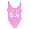 Bachelorette Bachelorette Party Team Bride Squad Squad Sweet Lady Wedding Gift Ling High Leg Cut Women One Piece Swimsuit