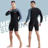 4A83 traje de baño para trajes de natación para hombres de manga larga para hombres de manga larga de manga larga macho corta de secado rápido protección solar su baño de agua de surf Deportes D240424