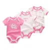 Zestawy 3PCS Baby Girl Ubranie moda niemowlę jednorożec 012m Baby Boy Ubrania Bodysis Bodysuits Roupas de Bebe Zestawy odzieżowe