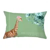 Cuscino da 30x50 cm Coperchio federa giraffe cactus foglie pazzo ciao divano camera da letto casa casa vivente per arredamento